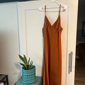 NWT Abercrombie & Fitch Rust Maxi Dress size L